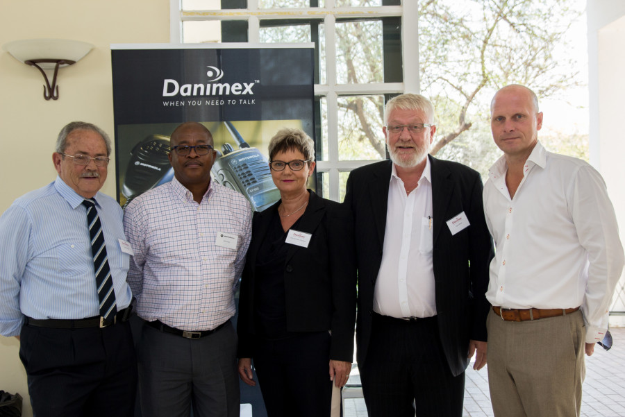 Johan van Zyl - GM Danimex SA, Brauce Kau - Regional sales Manager at Motorola Solutions, Jytte Kaufmann Thomsen – owner and board member of Danimex International, Egon Bruun – Chairman of Danimex International, and Henrik Asbjørn of Danimex