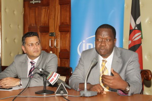 Suraj Shah Corporate Affairs Manager Intel East Africa Cabinet Secretary Ministry of ICT Dr Fred Matiangi 2.JPG