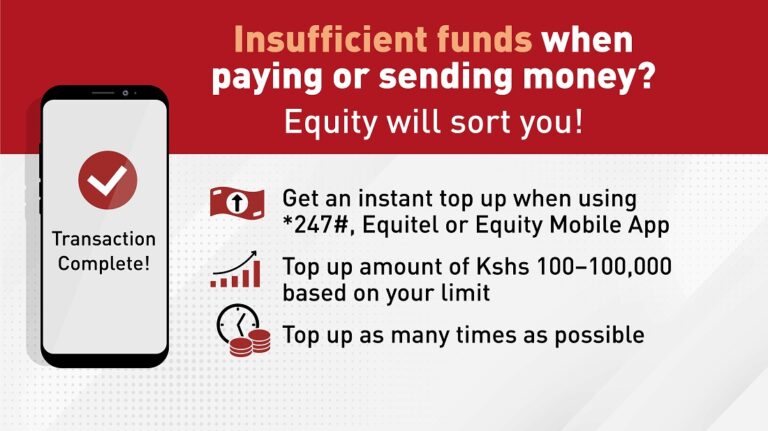 Here Is What You Need To Know About Equity’s Instant Top Up Option To Complete a Transaction