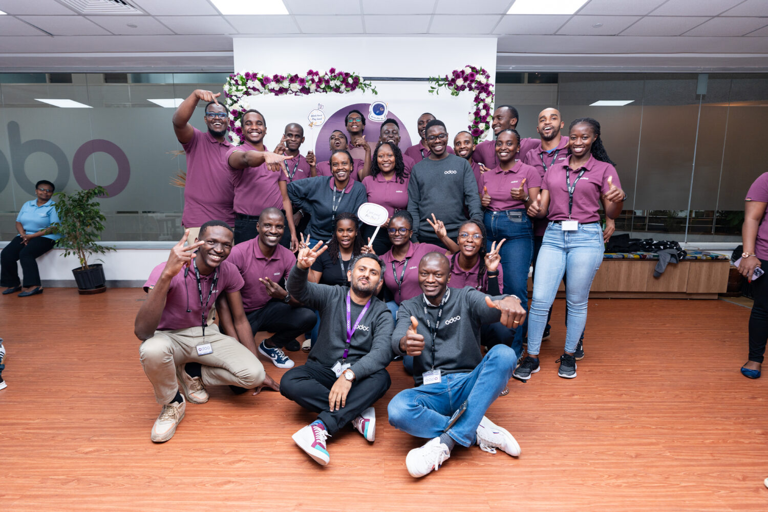 Photo captions; Odoo Kenya staff at the company's office along Westlands Road, Nairobi